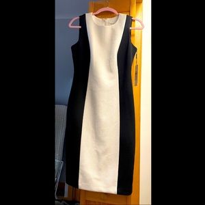 Calvin Klein black and white dress.